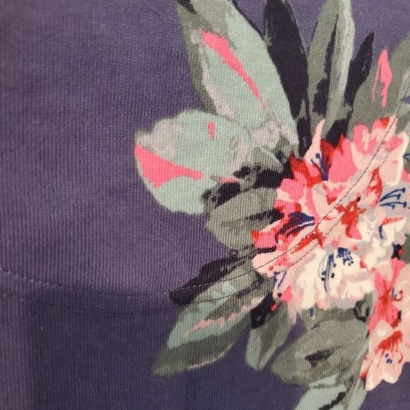 Joules‎ 2 Purple Floral Knit Short Sleeve Dress - Picture 9 of 9